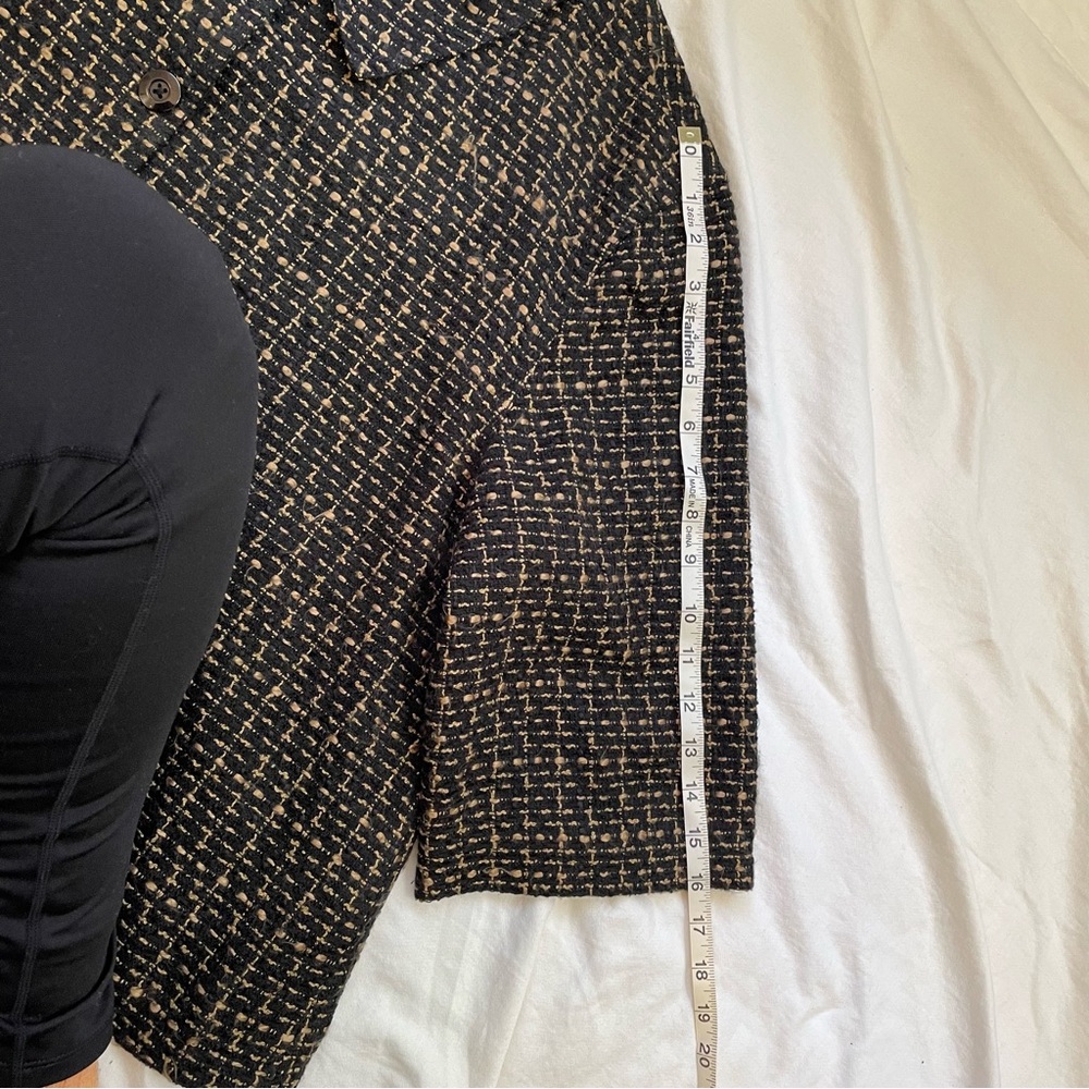 Investments Black/Brown Tweed 3/4 sleeve Blazer/Jacket for Casual/Business Wear. - Picture 9 of 10